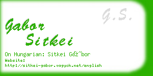 gabor sitkei business card